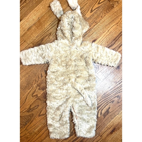 Pottery Barn Kids Bunny Rabbit Costume Jumpsuit Hooded Plush Baby 12-24 Months - Picture 7 of 8